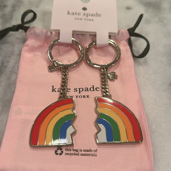 Kate Spade Rainbow Pride Key Chain - BFF W/Dust Bag - New - Picture 3 of 6